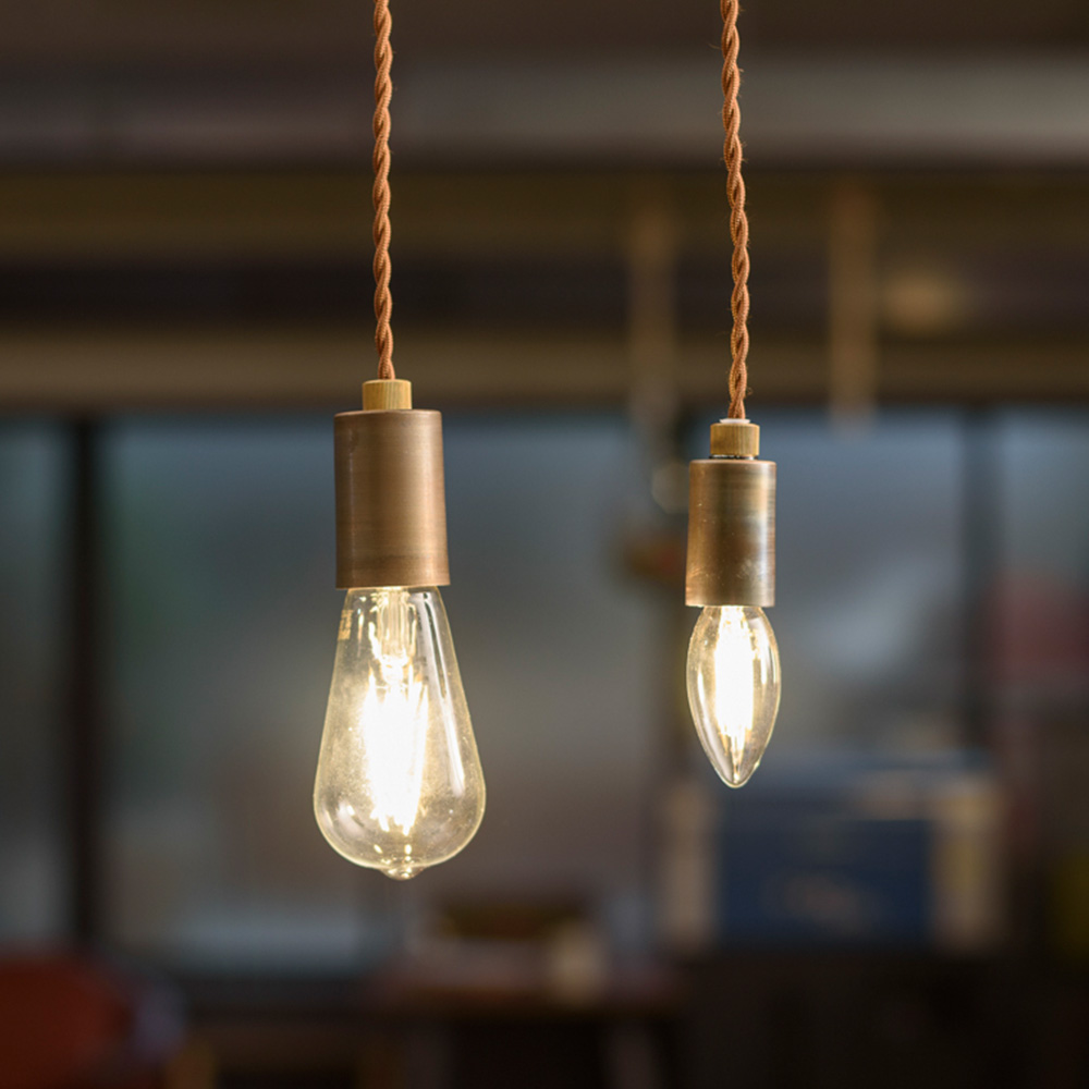 LED電球付き1灯ヴィンテージ吊り下げ灯具