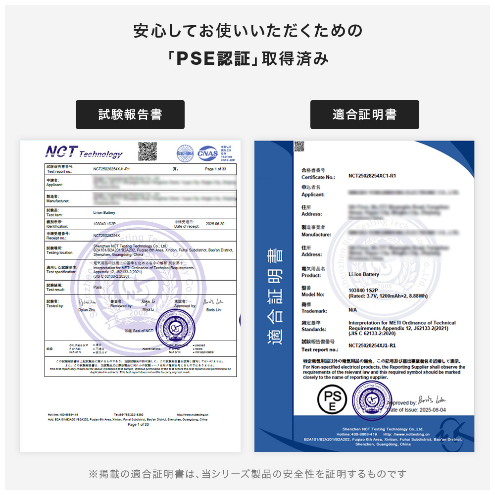 PSE適合商品