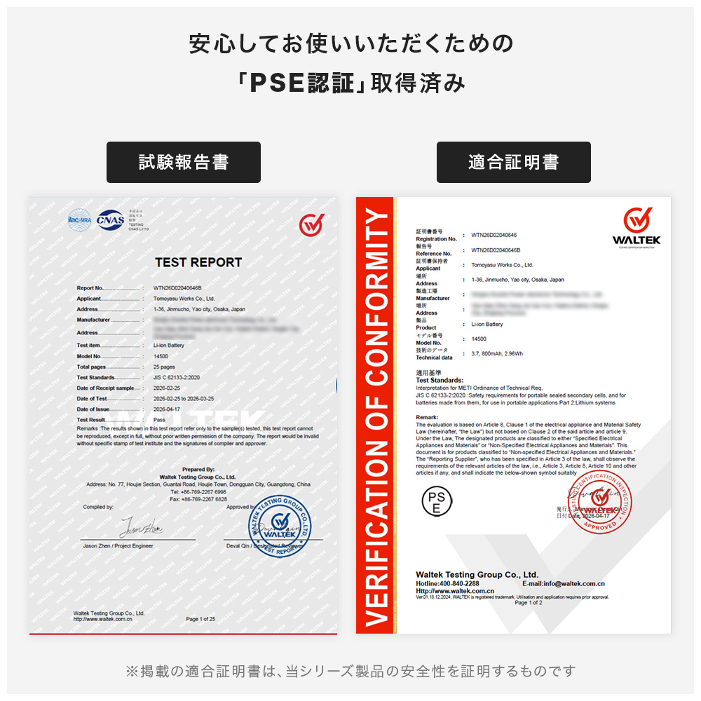 PSE適合商品