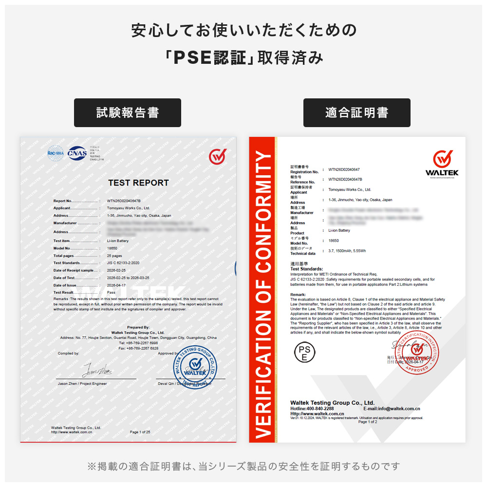 PSE適合商品